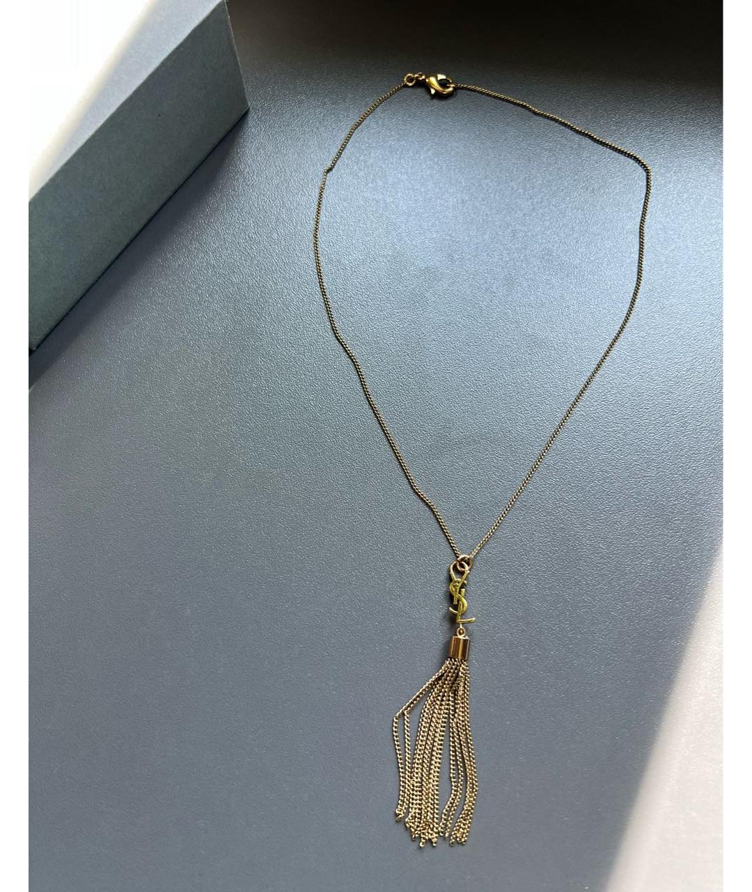 SAINT LAURENT Золотая металлическая подвеска, фото 2