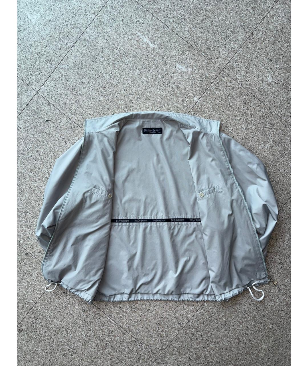 SAINT LAURENT Серая полиэстеровая куртка, фото 7