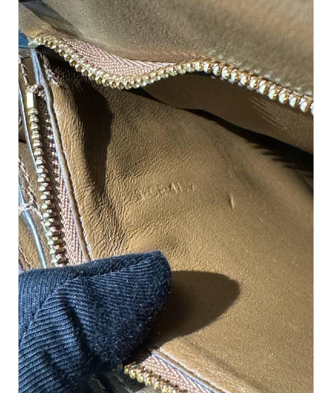 CELINE Коричневая кожаная сумка через плечо, фото 6