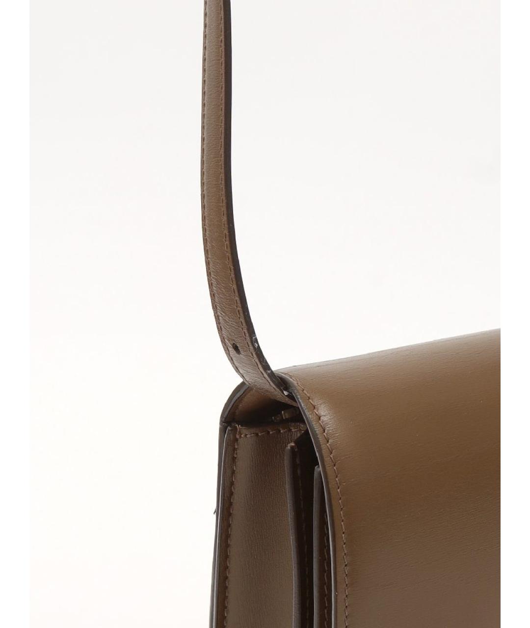 CELINE Коричневая кожаная сумка через плечо, фото 7
