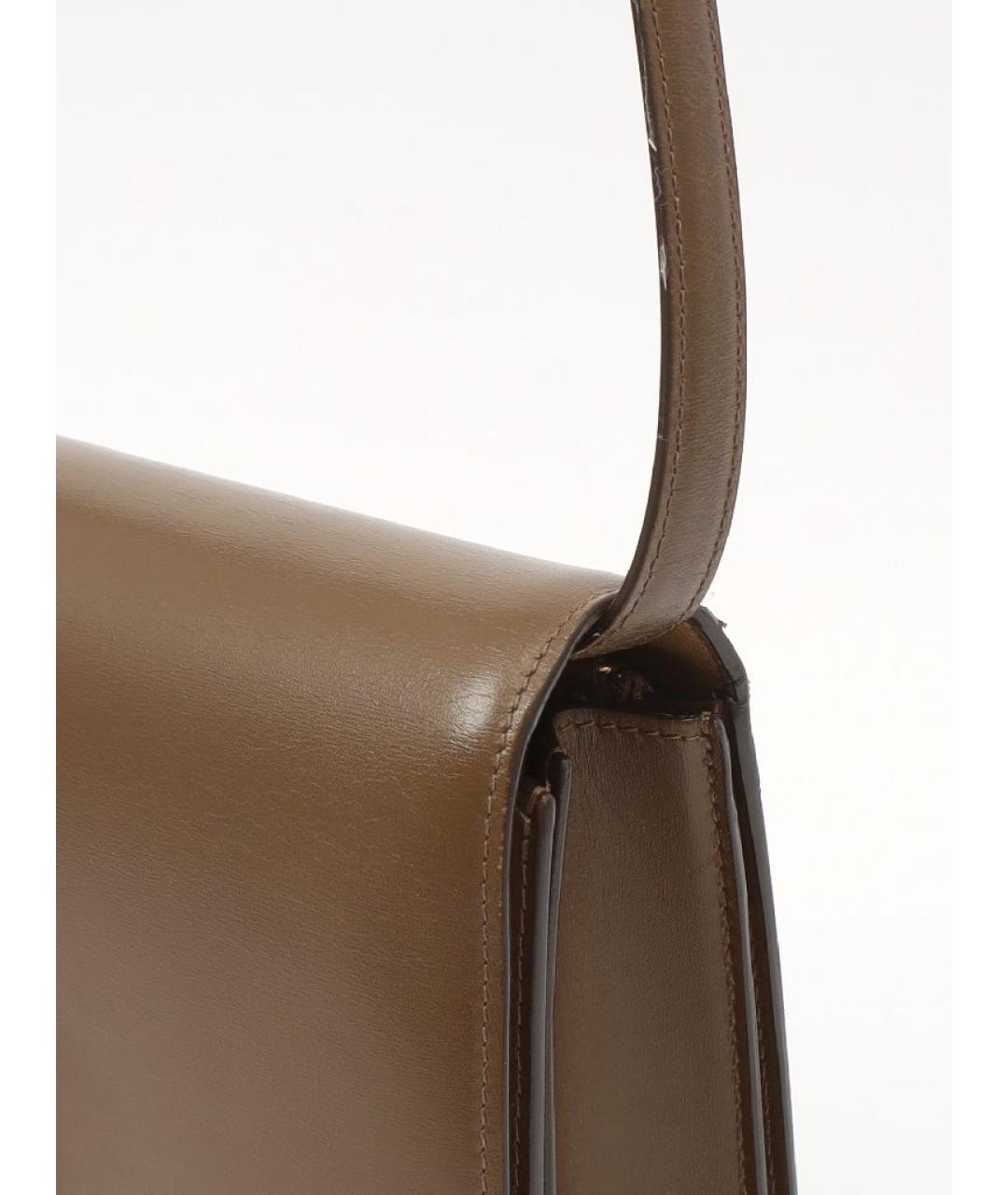 CELINE Коричневая кожаная сумка через плечо, фото 8