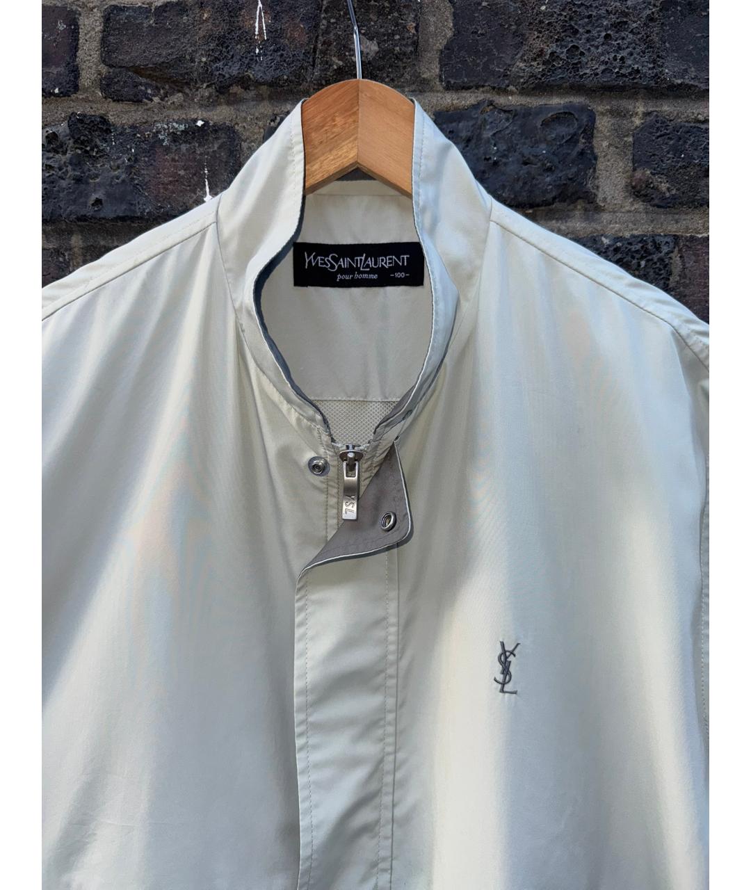 SAINT LAURENT Белая полиэстеровая куртка, фото 3