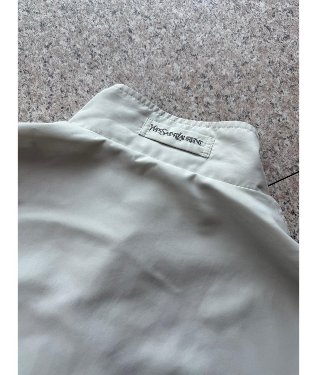 SAINT LAURENT Белая полиэстеровая куртка, фото 9