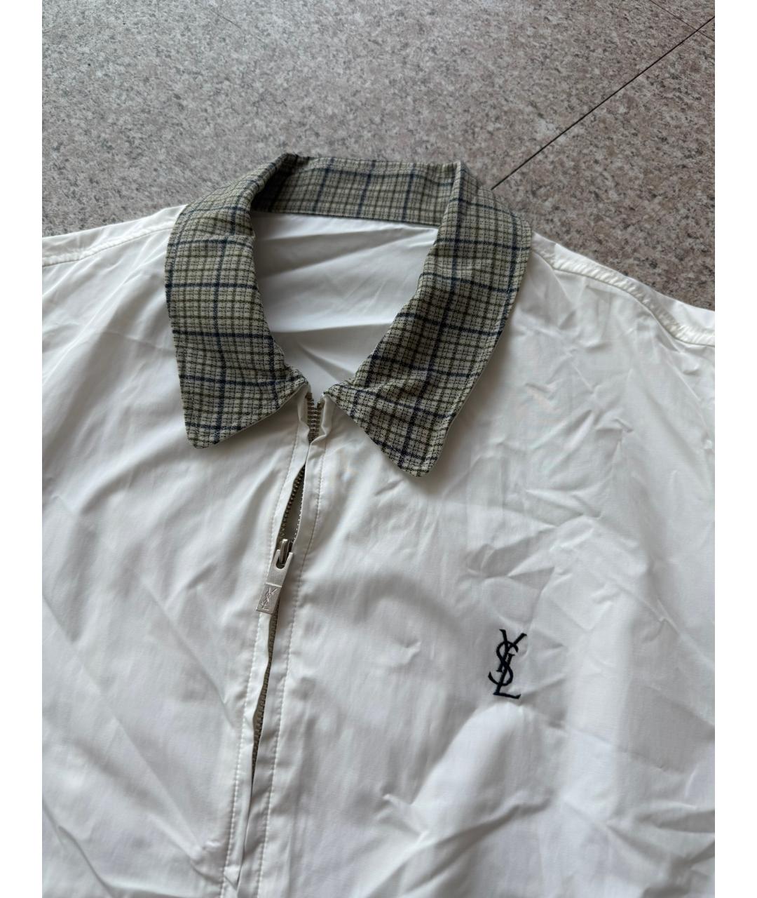 SAINT LAURENT Белая полиэстеровая куртка, фото 7