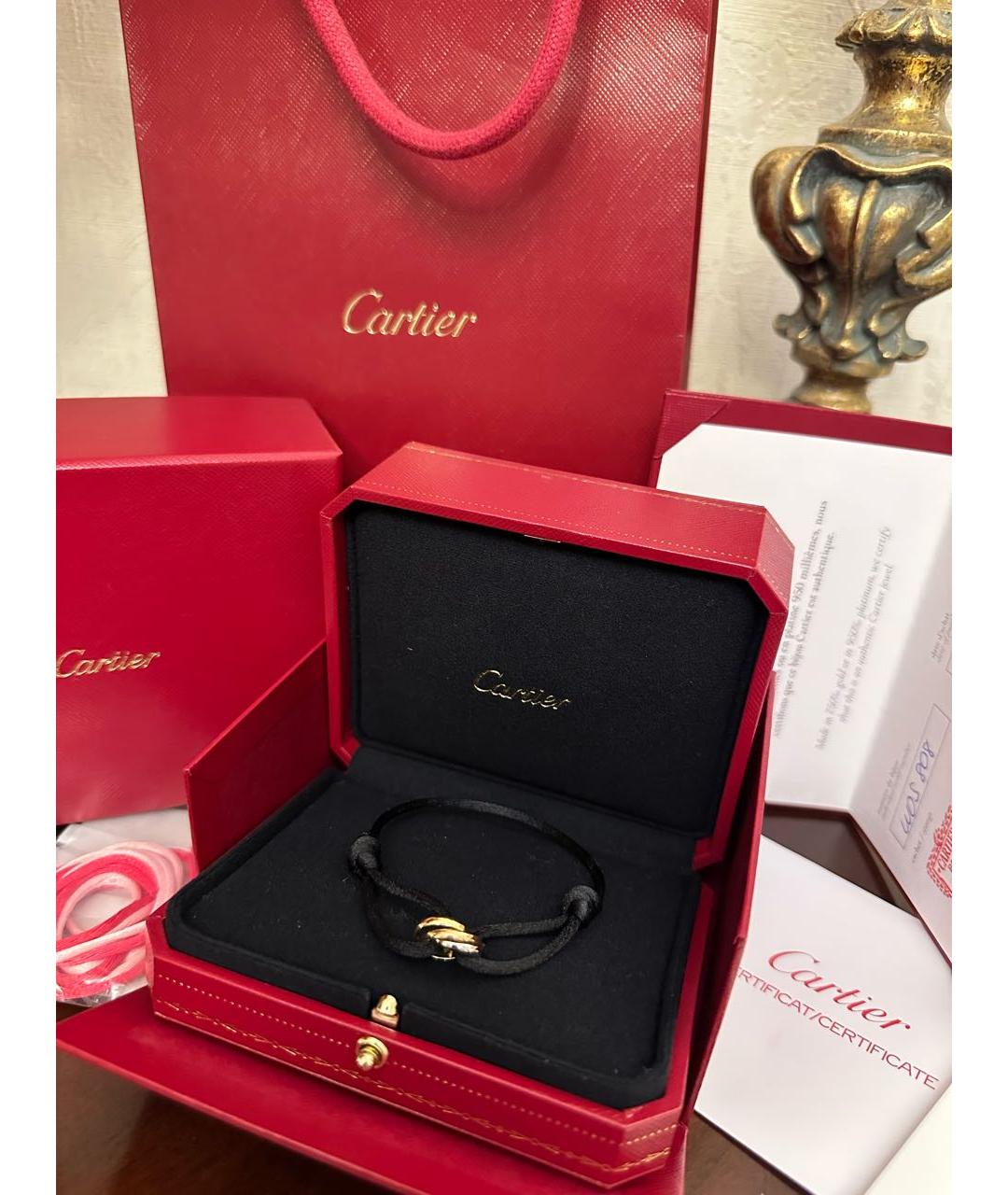 CARTIER Черный браслет из белого золота, фото 2