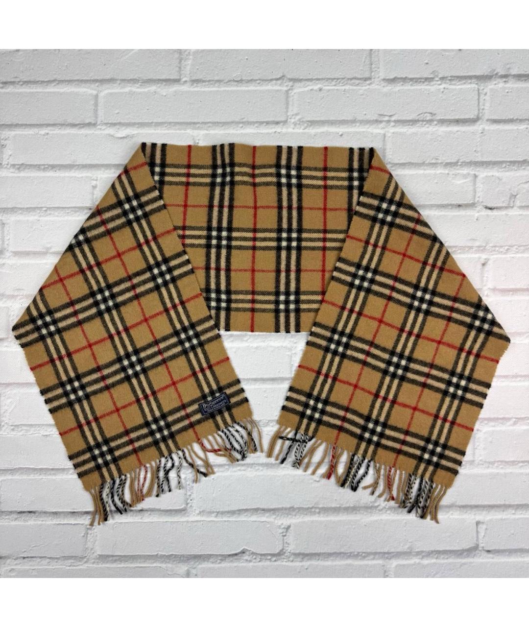 BURBERRY Бежевый шерстяной шарф, фото 2