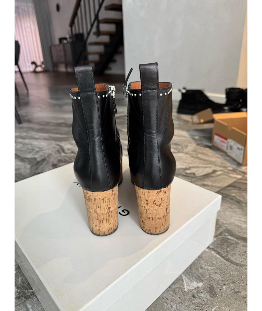 GIVENCHY Черные кожаные сандалии, фото 4