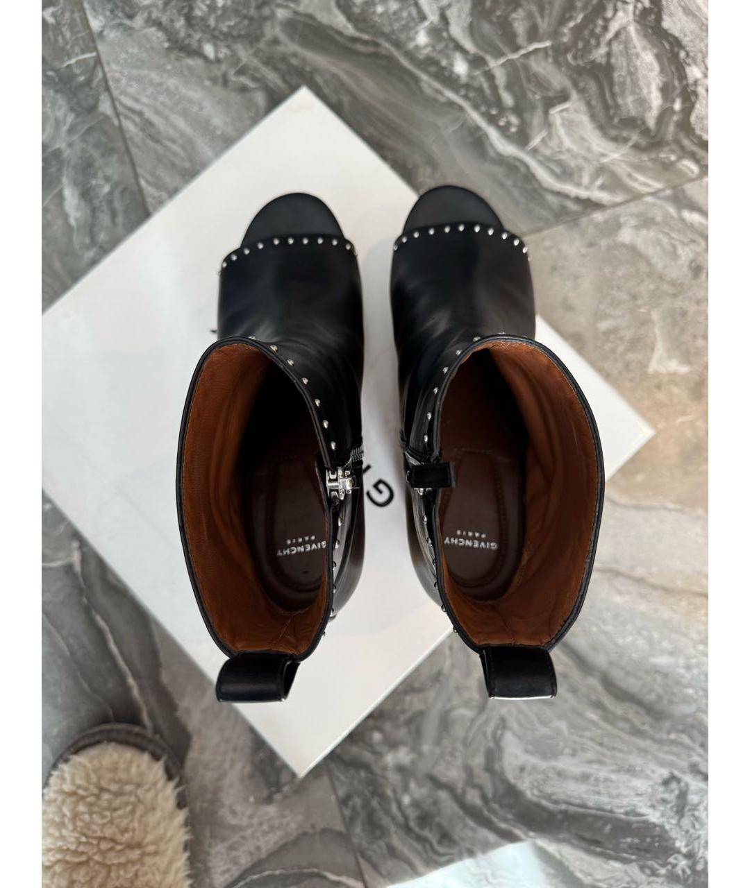 GIVENCHY Черные кожаные сандалии, фото 3