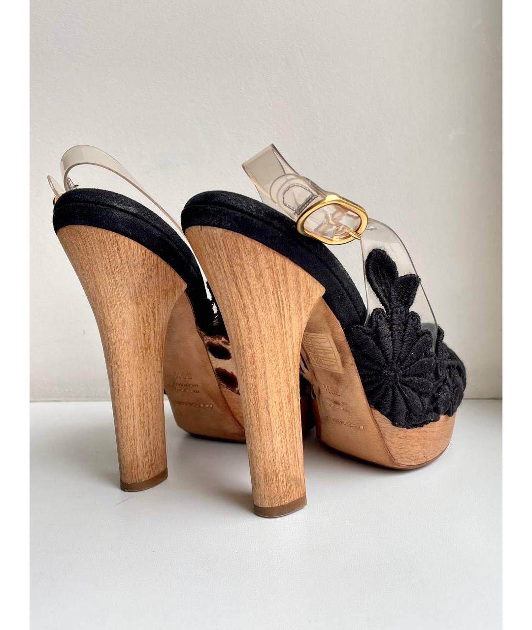 DOLCE&GABBANA Коричневые кожаные босоножки, фото 5