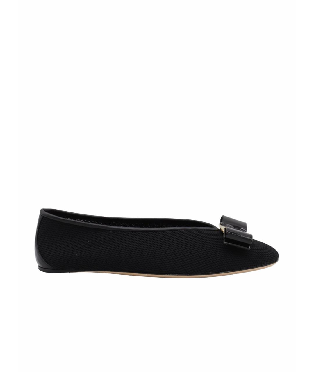 FERRAGAMO Черные балетки, фото 1