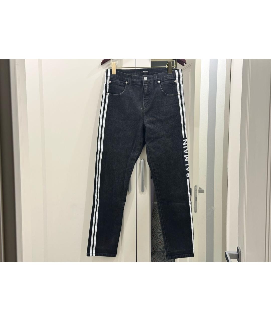 BALMAIN Черные хлопковые джинсы скинни, фото 7