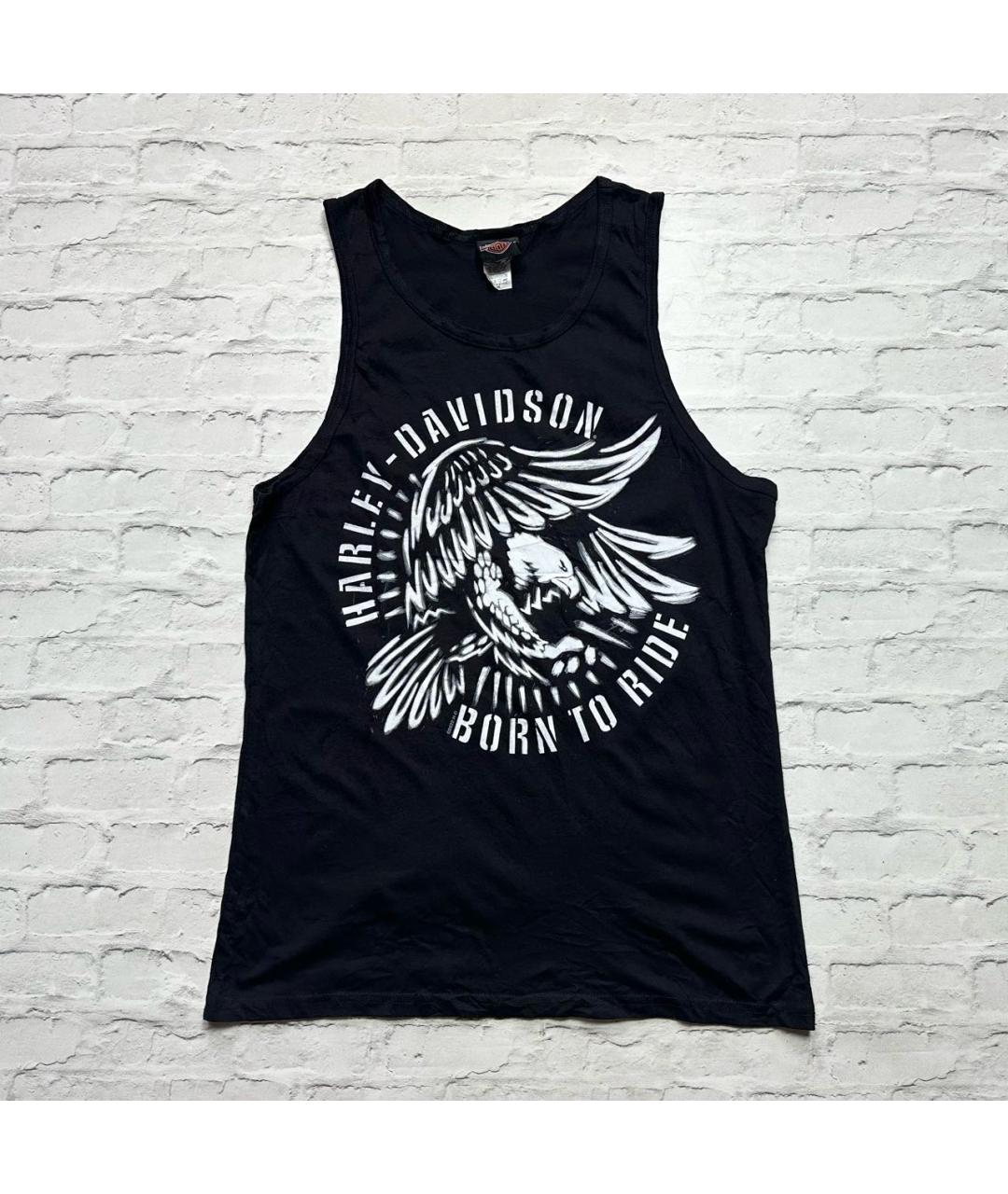 Harley Davidson Черная хлопковая майка, фото 2