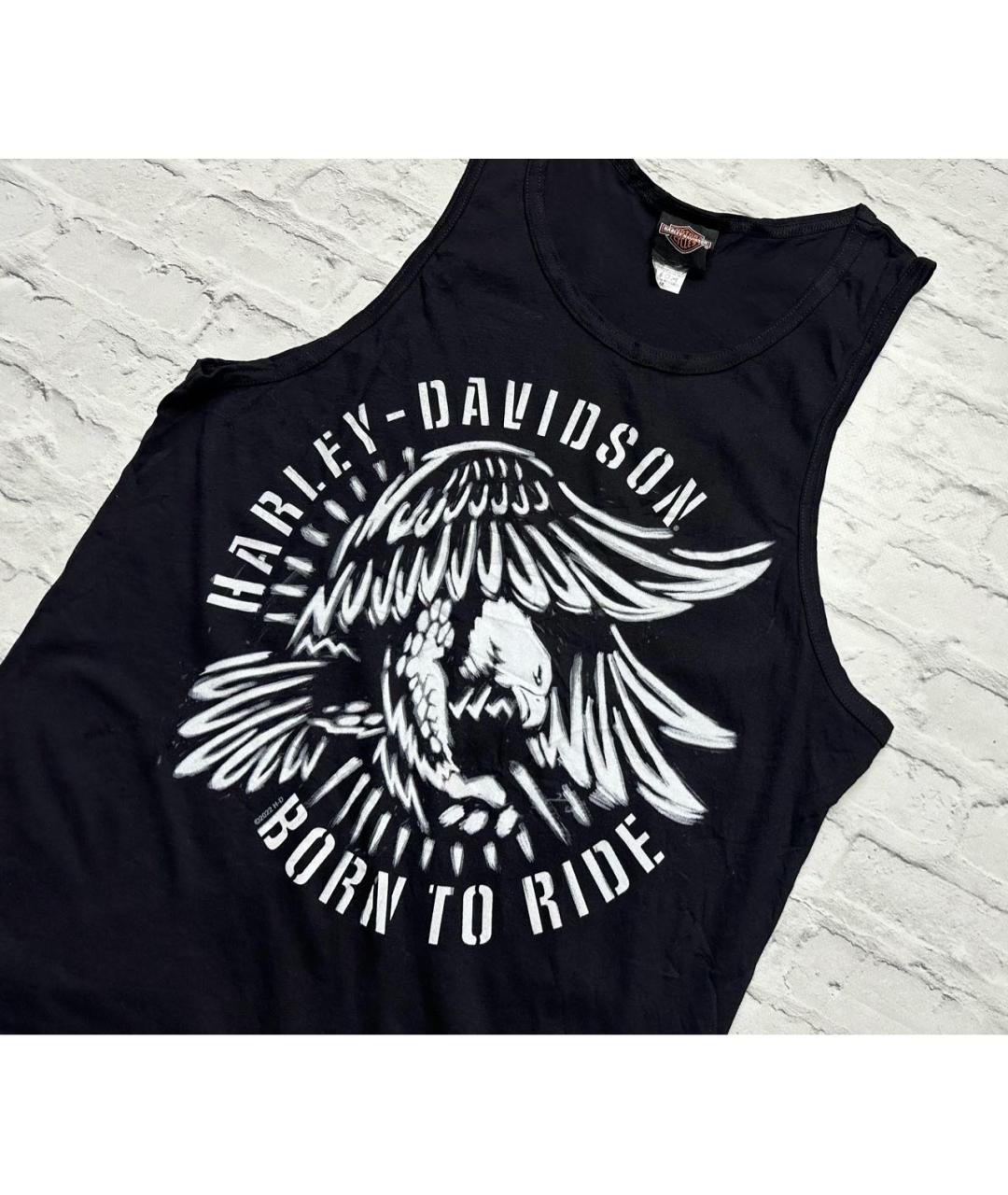 Harley Davidson Черная хлопковая майка, фото 4