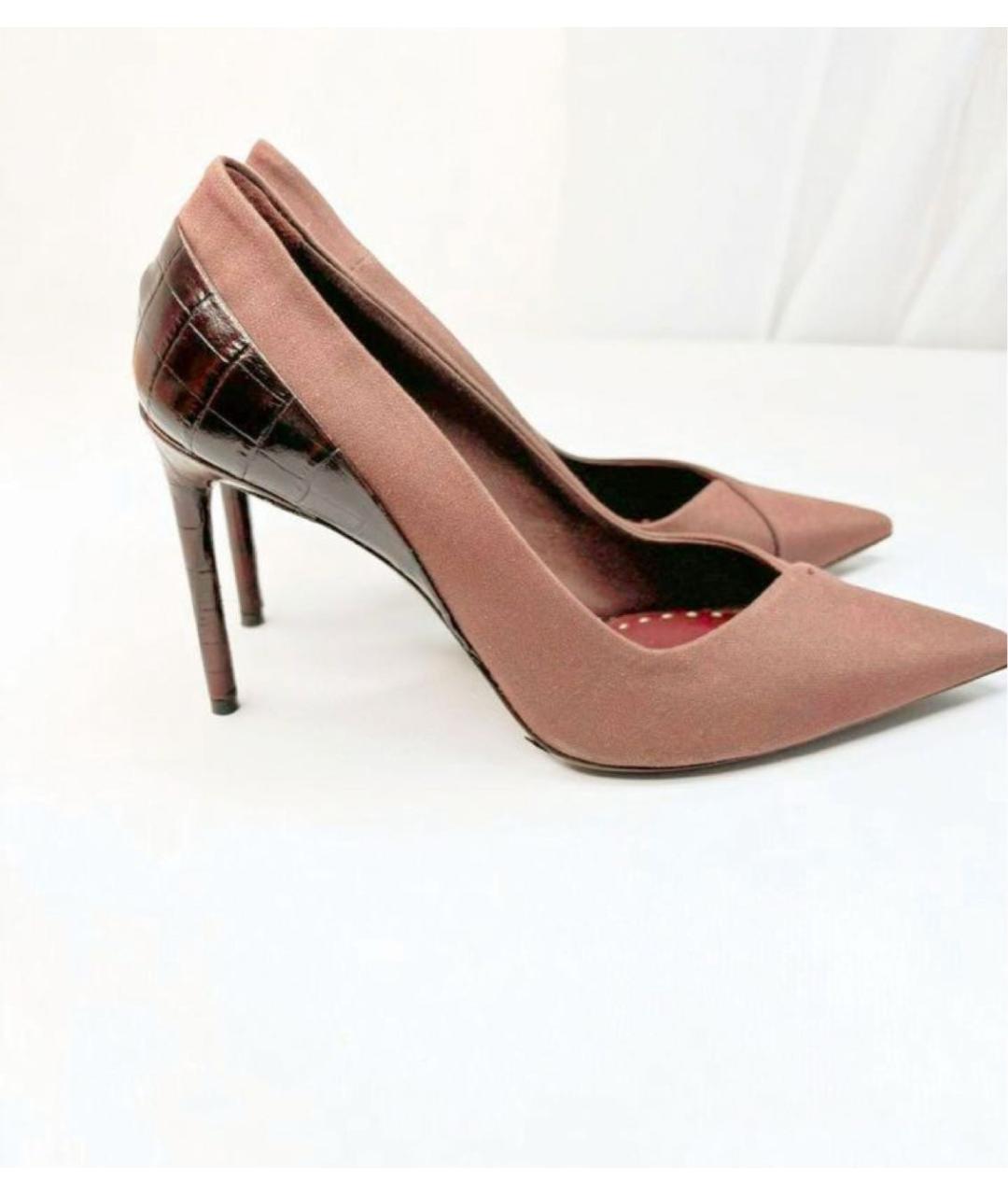 MAX MARA Бордовые кожаные туфли, фото 8