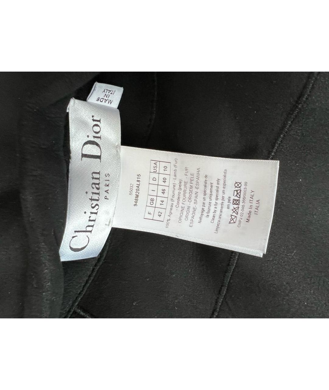 CHRISTIAN DIOR Черная кожаная дубленка, фото 3