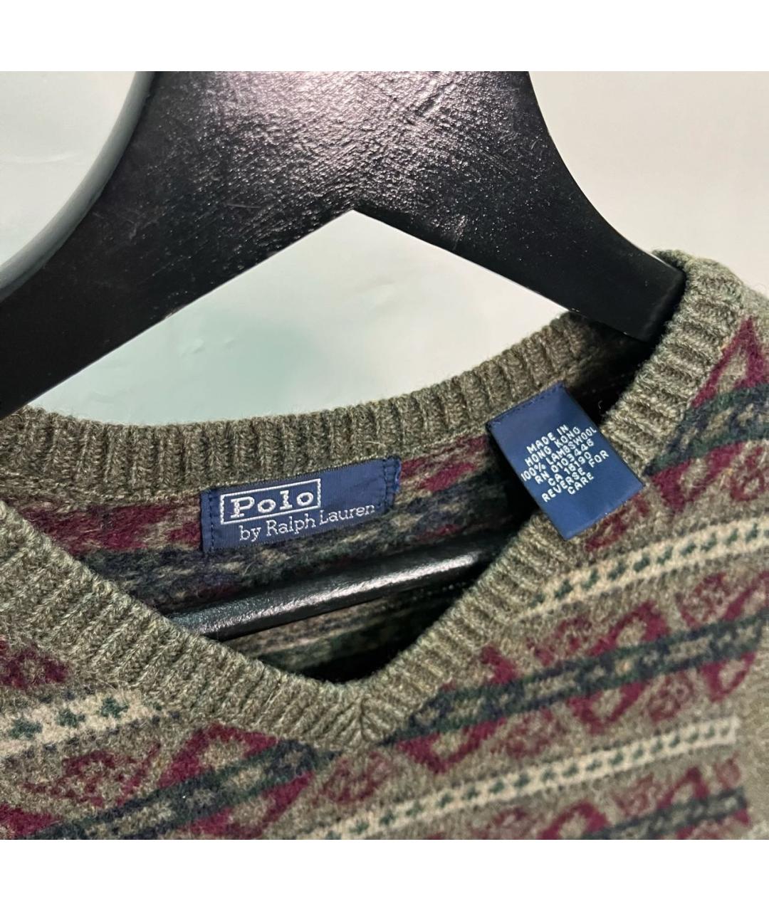 POLO RALPH LAUREN Хаки шерстяная жилетка, фото 4