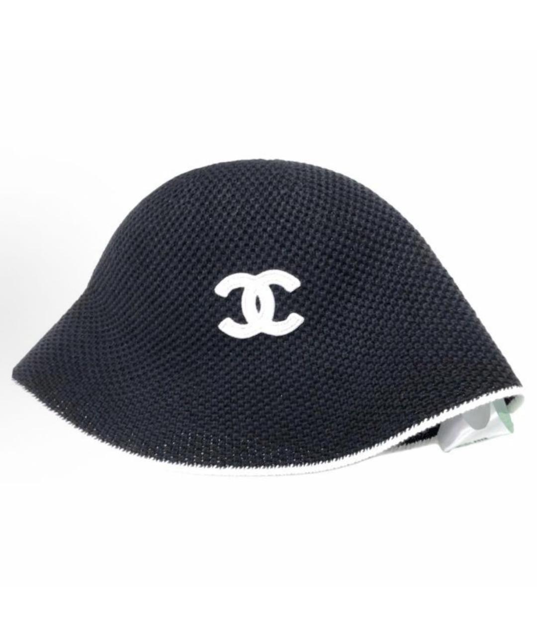 CHANEL Черная хлопковая шляпа, фото 2