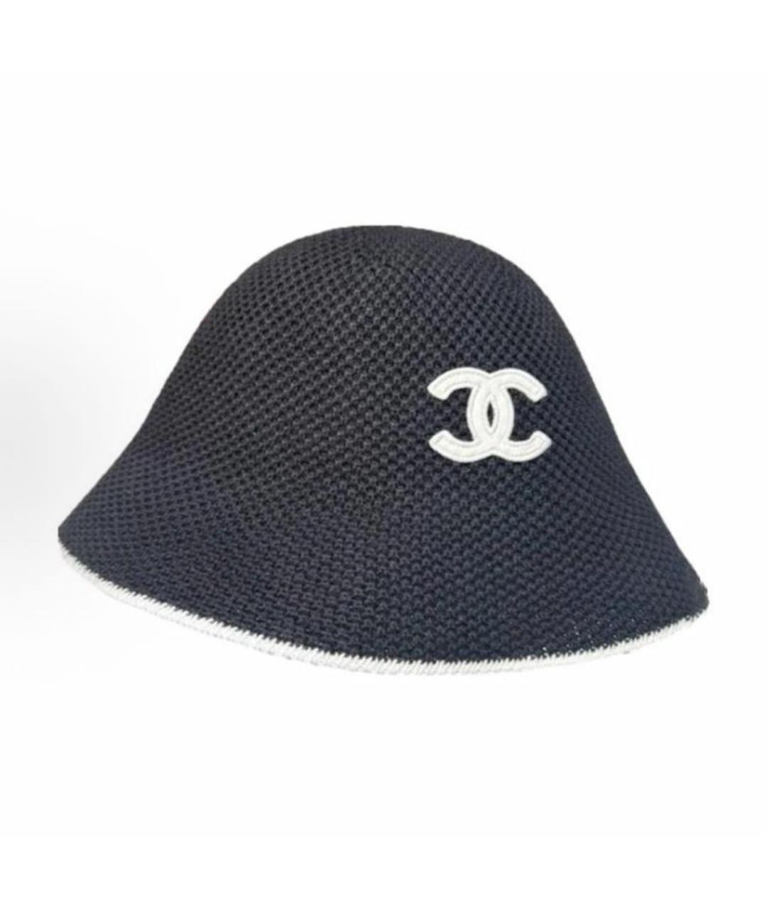 CHANEL Черная хлопковая шляпа, фото 5