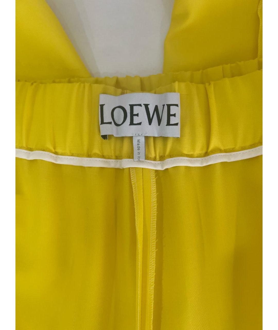 LOEWE Желтые шерстяные бриджи, фото 5