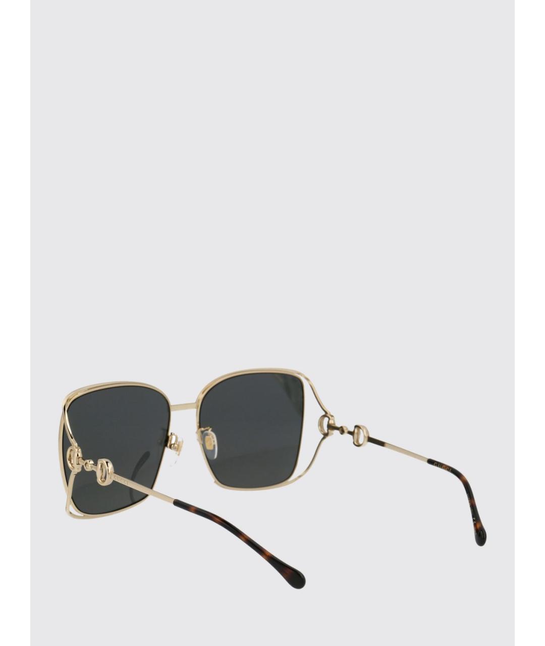 GUCCI Золотые солнцезащитные очки, фото 3