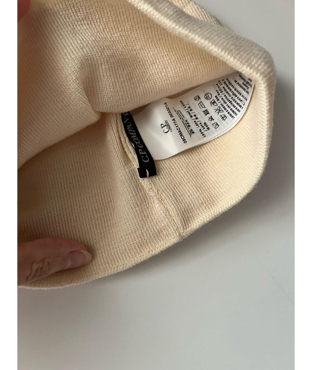CP COMPANY Бежевая шерстяная шапка, фото 7