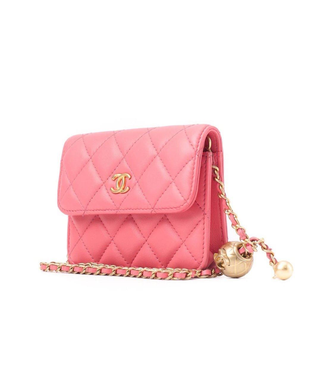 CHANEL Розовая кожаная поясная сумка, фото 3