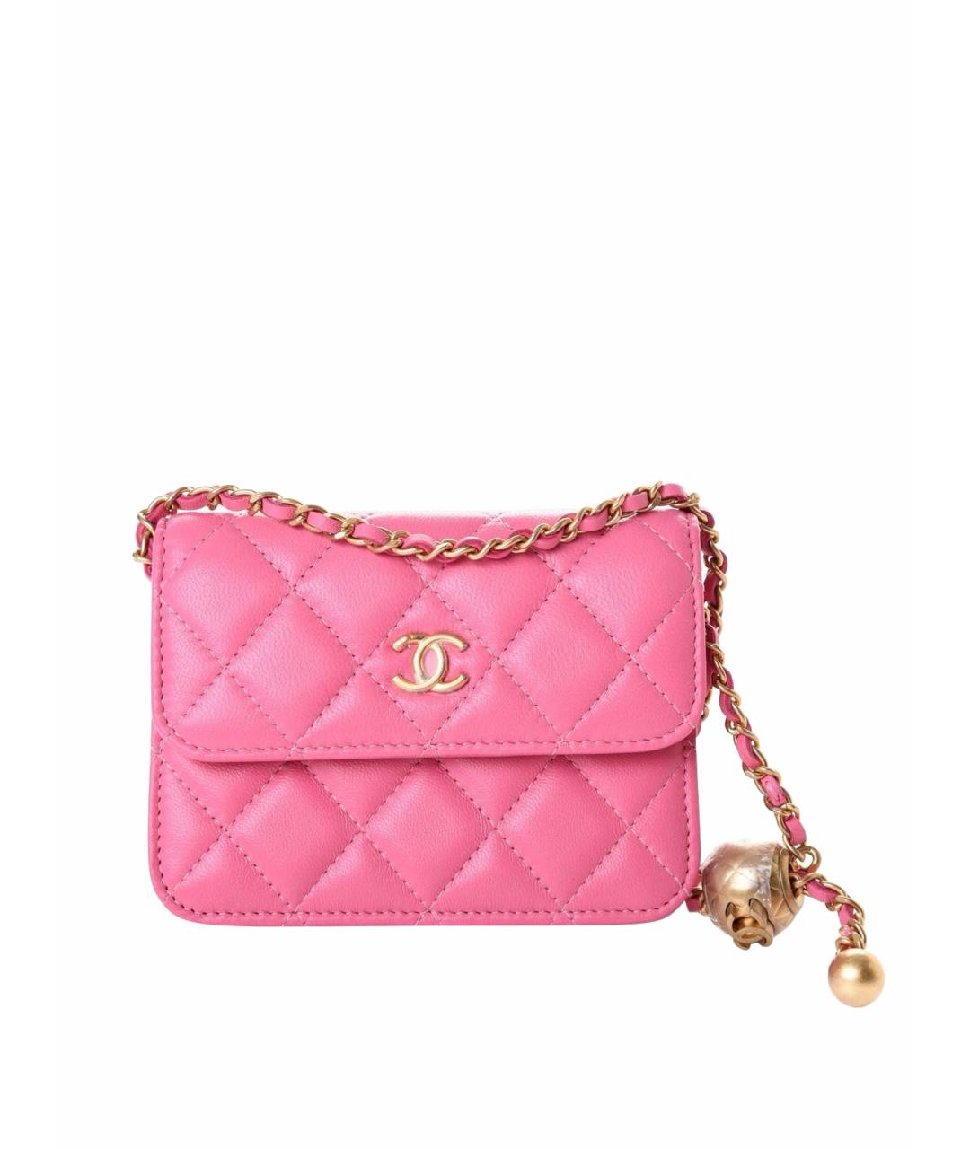 CHANEL Розовая кожаная поясная сумка, фото 1