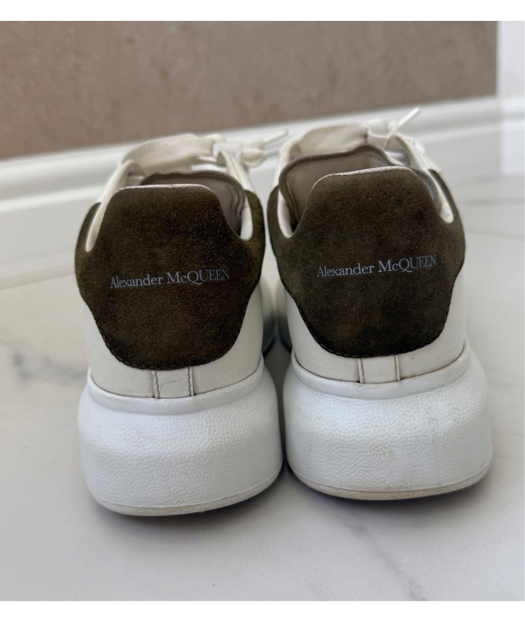 ALEXANDER MCQUEEN Белые кожаные кеды, фото 4