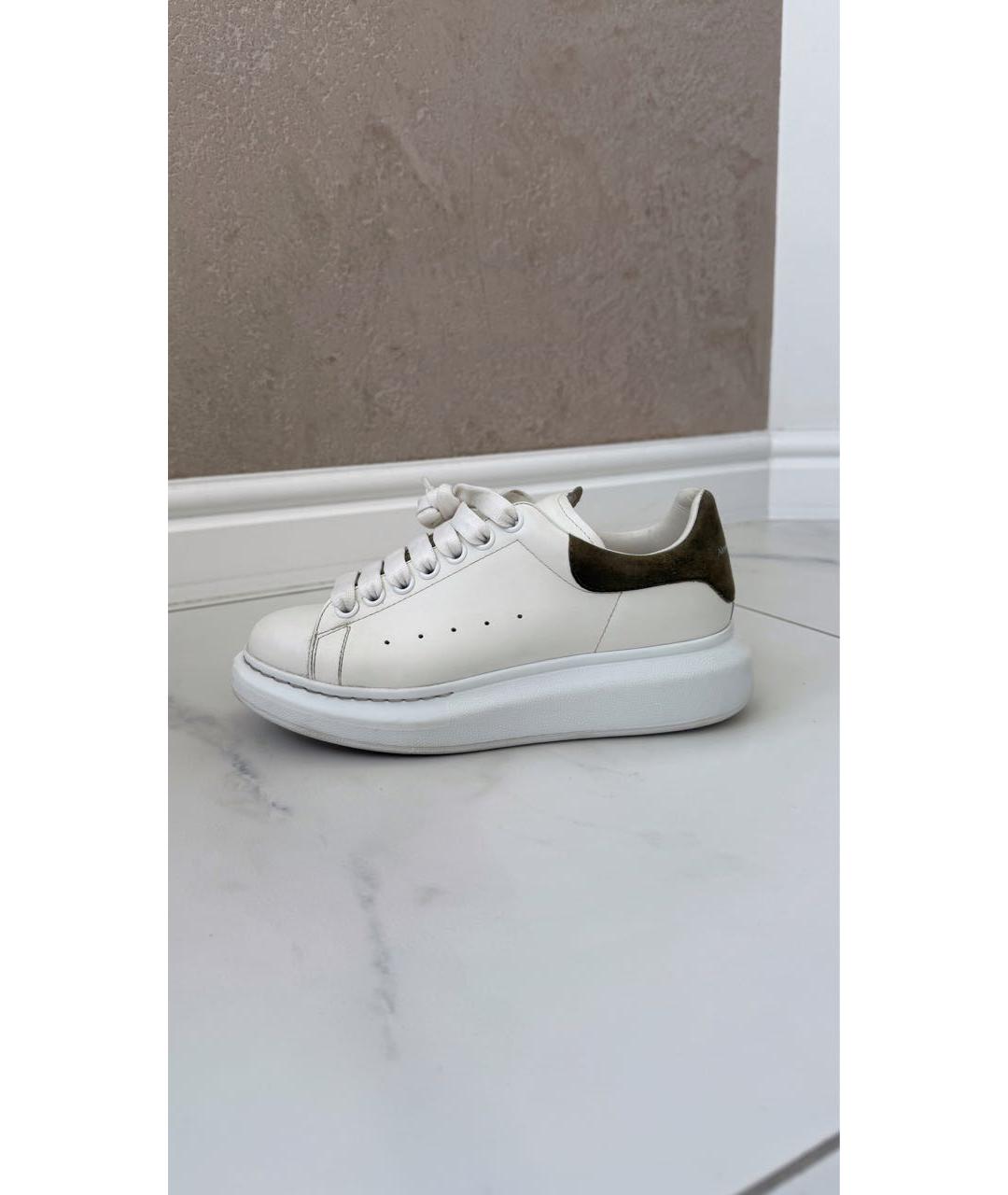 ALEXANDER MCQUEEN Белые кожаные кеды, фото 5