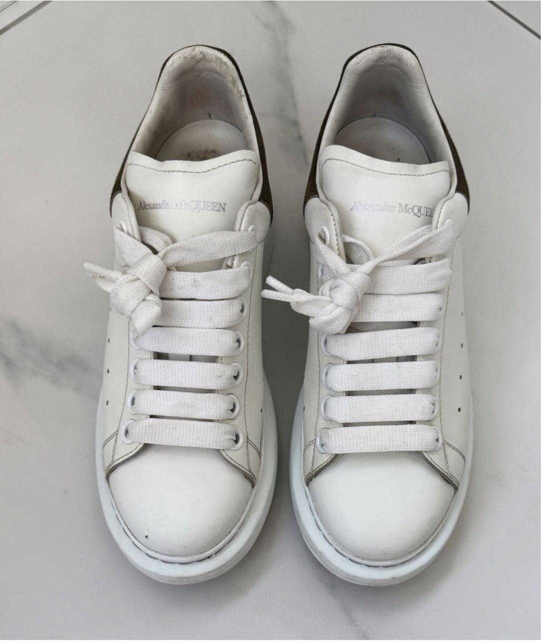 ALEXANDER MCQUEEN Белые кожаные кеды, фото 3