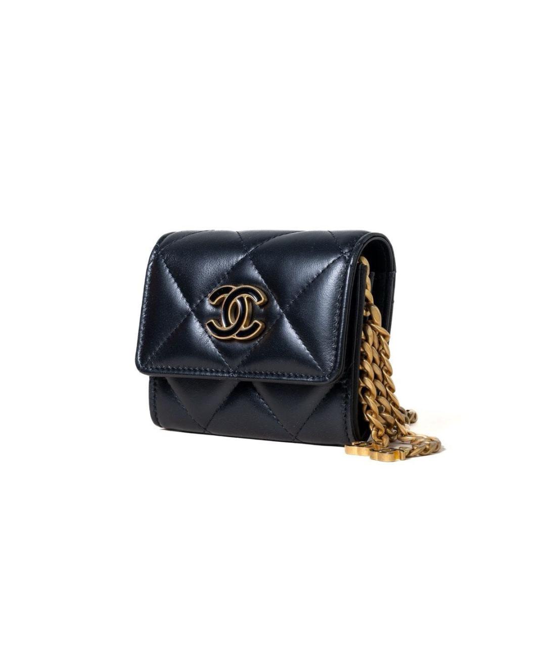 CHANEL Черная кожаная поясная сумка, фото 4