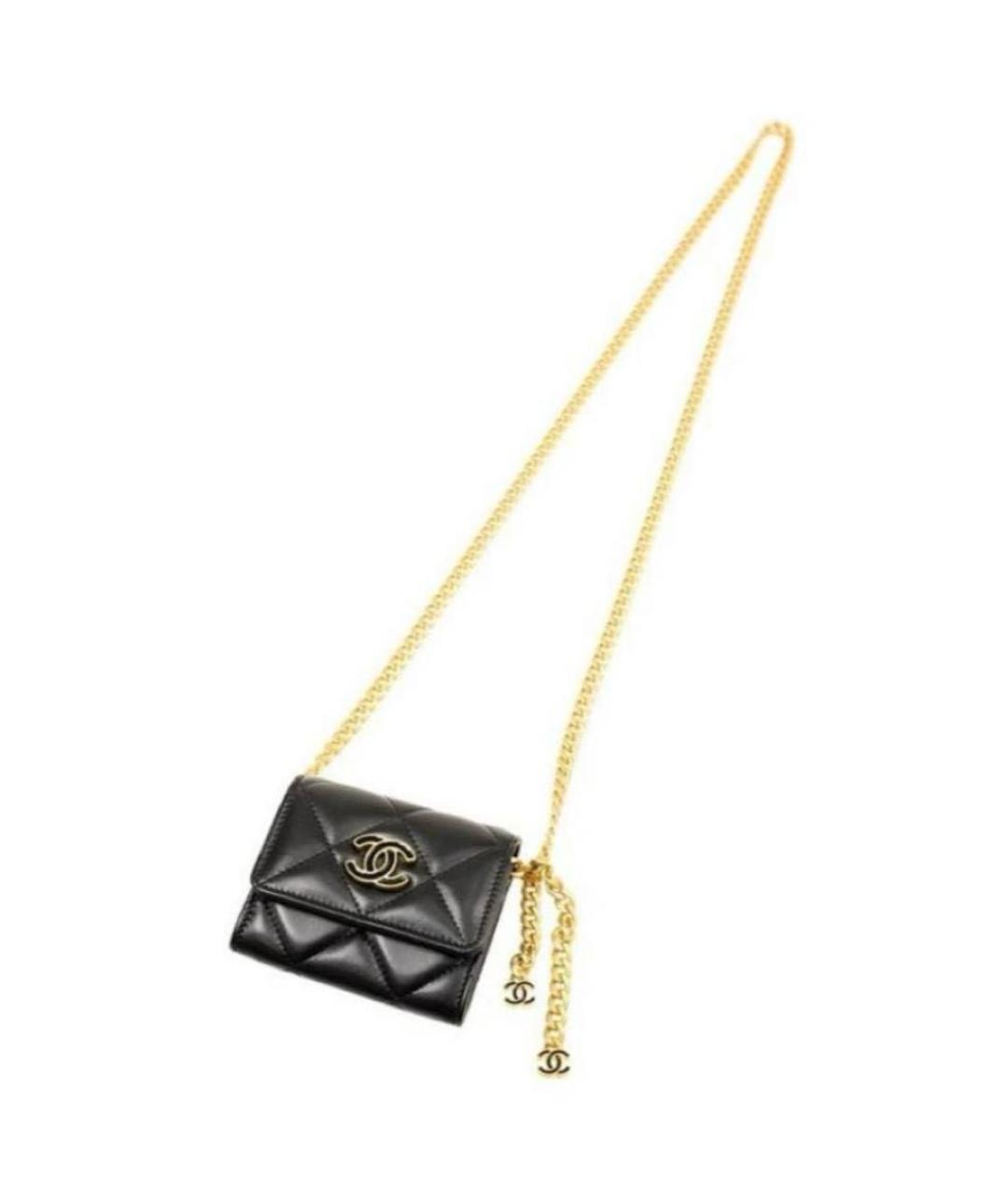 CHANEL Черная кожаная поясная сумка, фото 5
