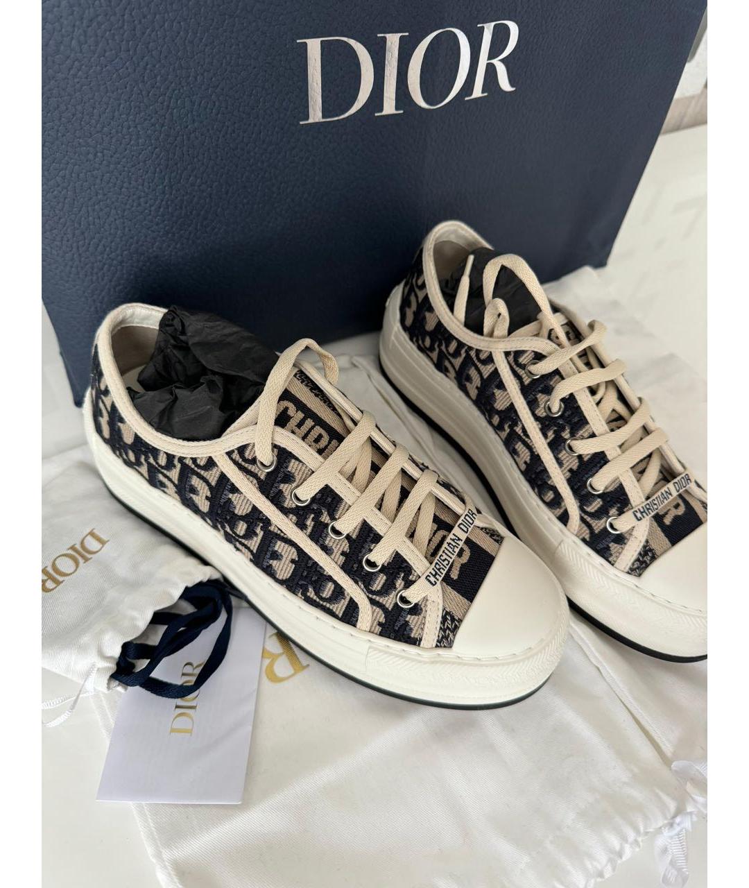 CHRISTIAN DIOR Бежевые кеды, фото 5
