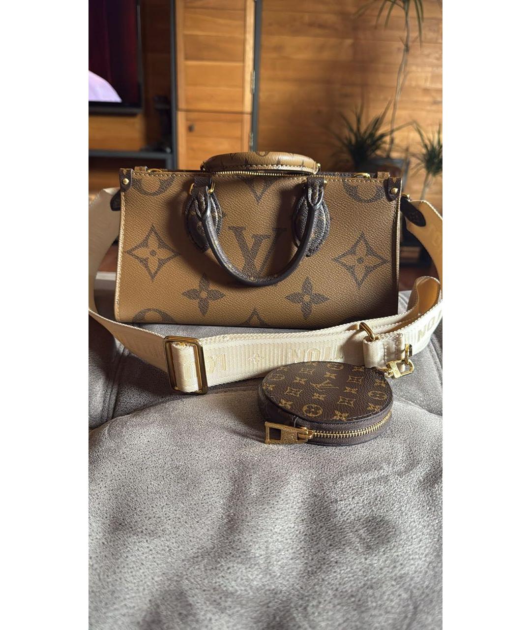 LOUIS VUITTON Коричневая сумка с короткими ручками, фото 4