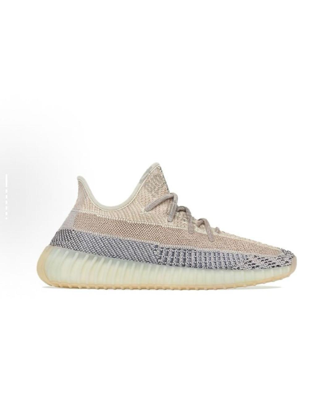 ADIDAS YEEZY Бежевые текстильные кроссовки, фото 6