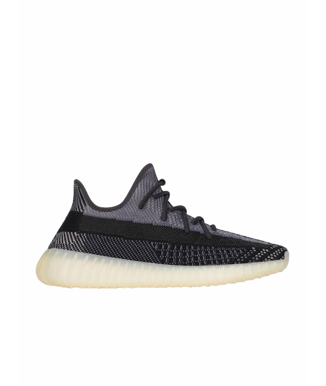 ADIDAS YEEZY Темно-синие текстильные кроссовки, фото 1