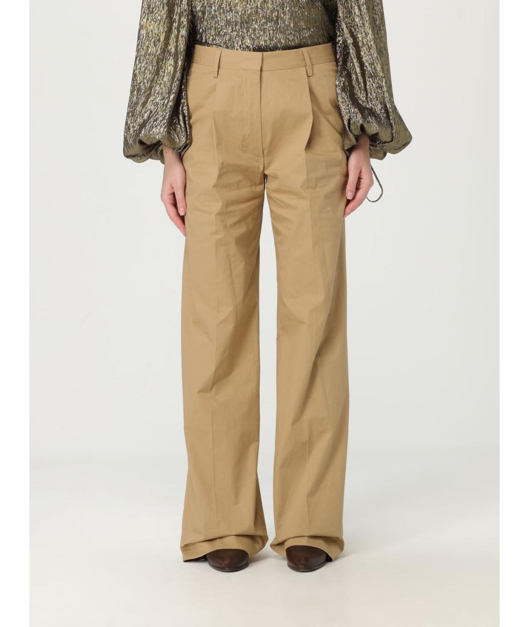 DRIES VAN NOTEN Бежевые прямые брюки, фото 3