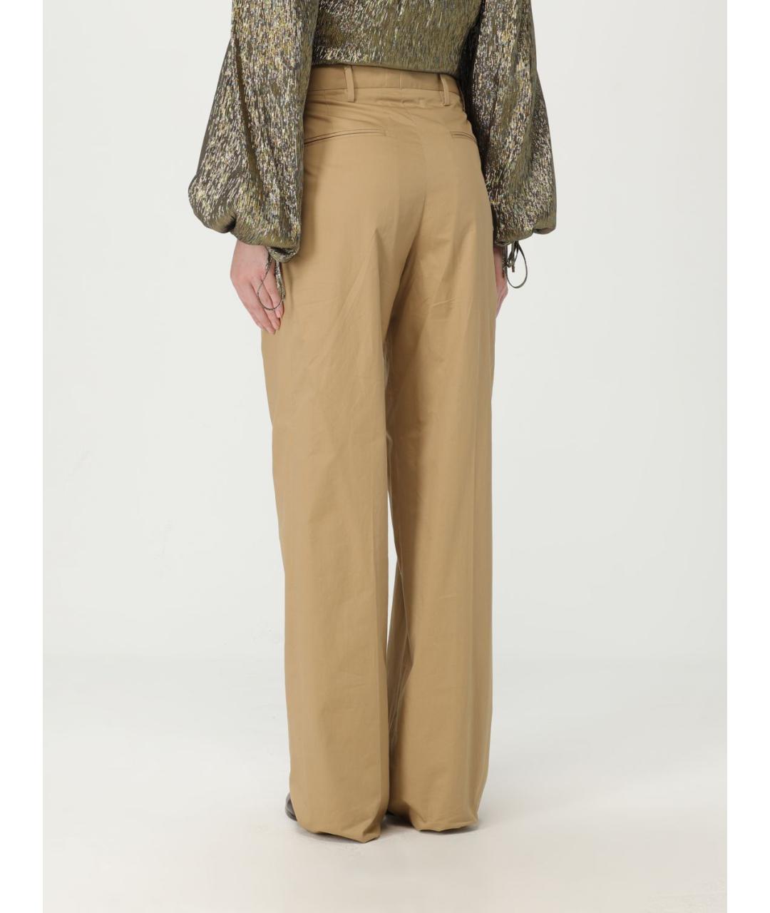 DRIES VAN NOTEN Бежевые прямые брюки, фото 2