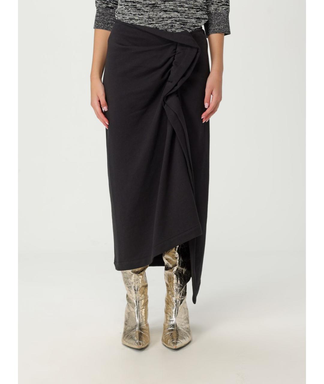DRIES VAN NOTEN Черная юбка миди, фото 2