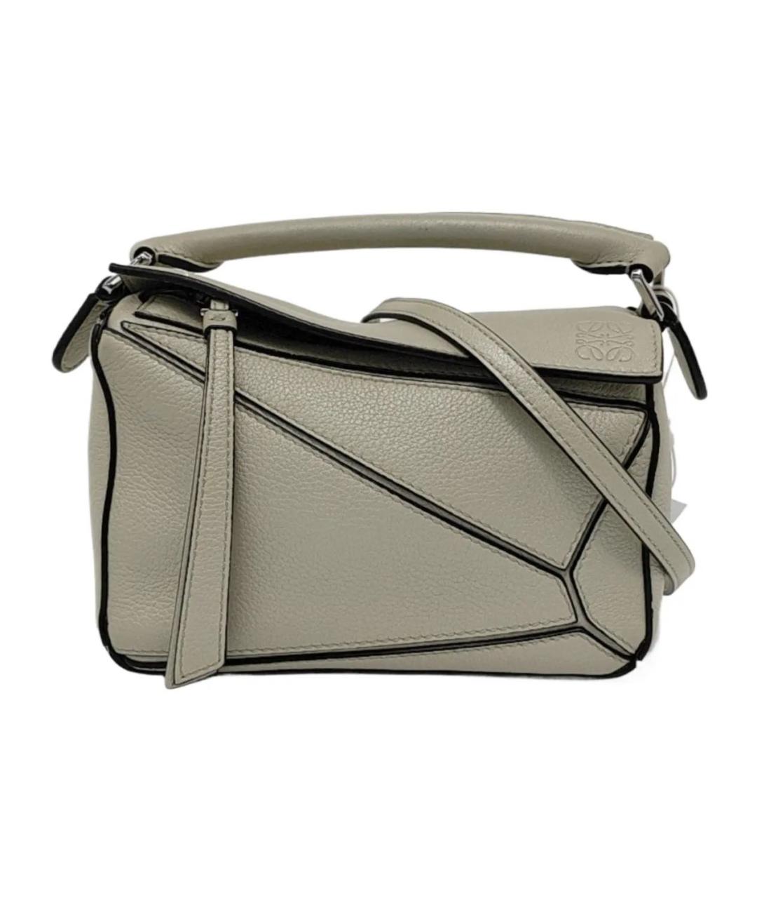 LOEWE Бежевая кожаная сумка через плечо, фото 1