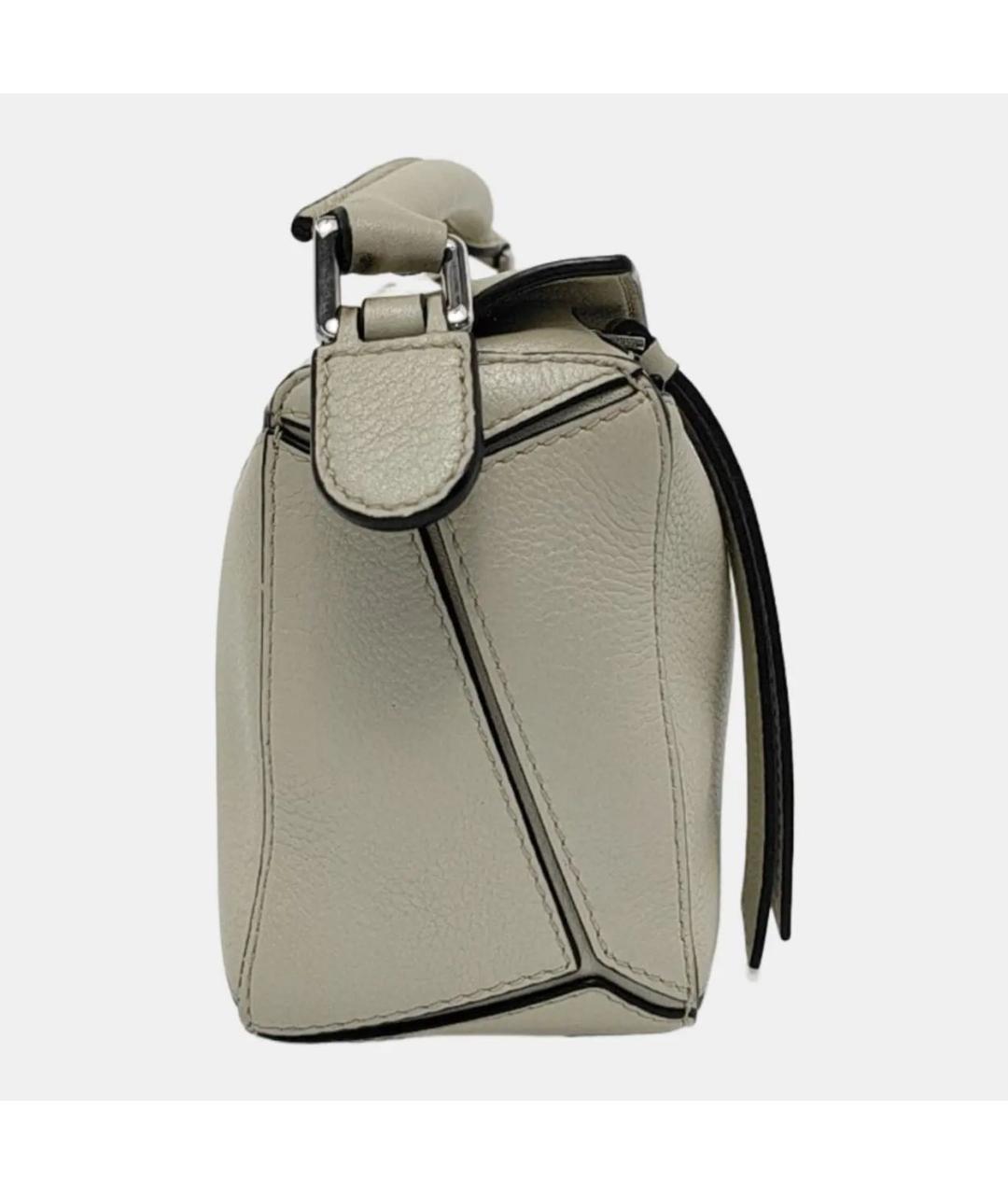 LOEWE Бежевая кожаная сумка через плечо, фото 3