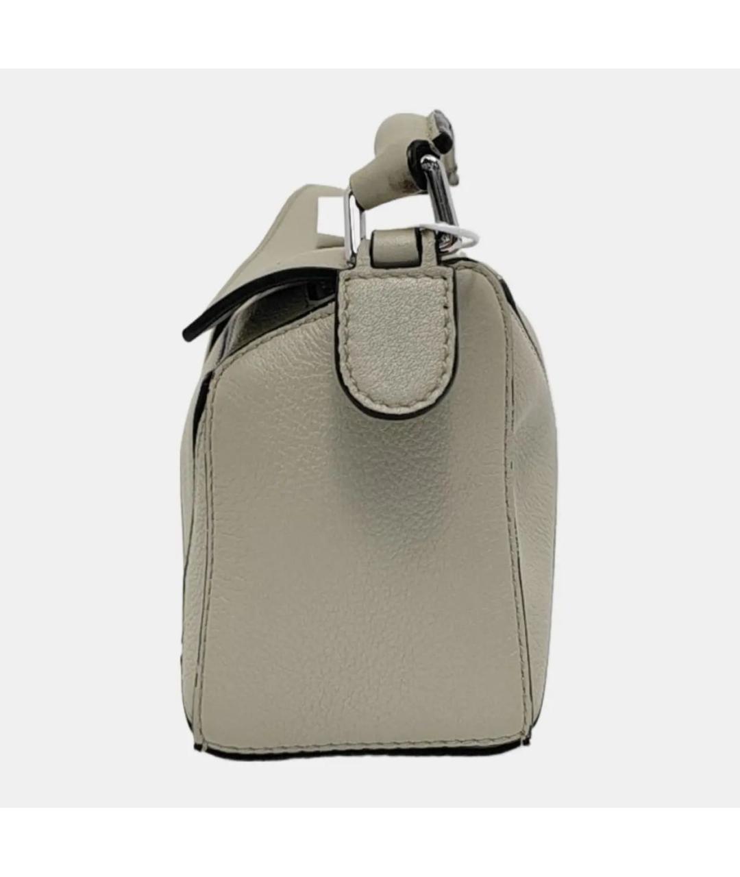 LOEWE Бежевая кожаная сумка через плечо, фото 2