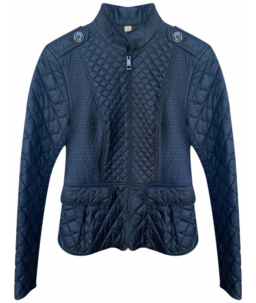 BURBERRY Темно-синяя полиэстеровая куртка, фото 1