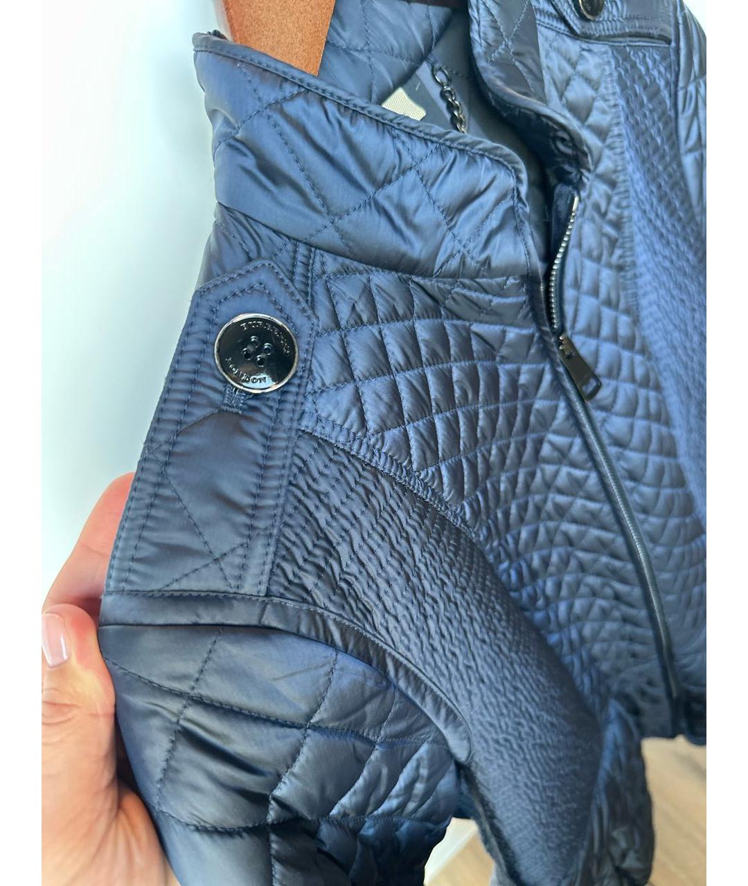 BURBERRY Темно-синяя полиэстеровая куртка, фото 5