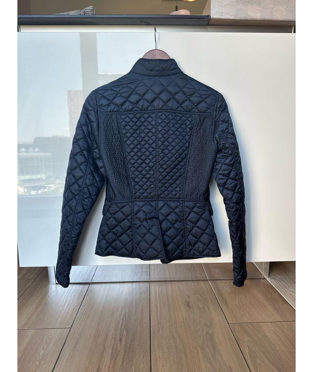 BURBERRY Темно-синяя полиэстеровая куртка, фото 2