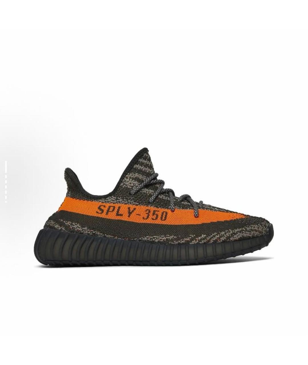 ADIDAS YEEZY Антрацитовые текстильные кроссовки, фото 5