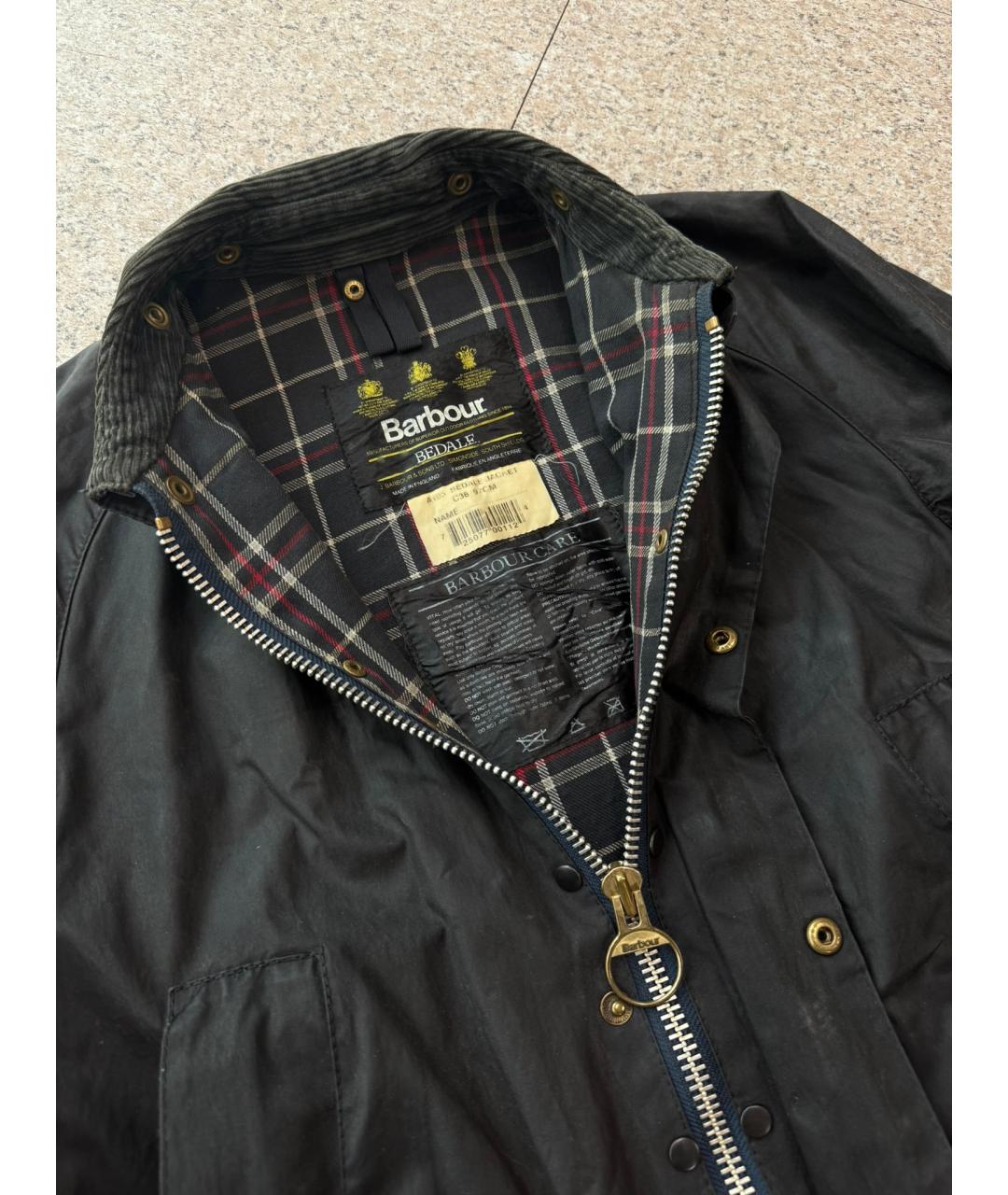 BARBOUR Черная хлопковая куртка, фото 8