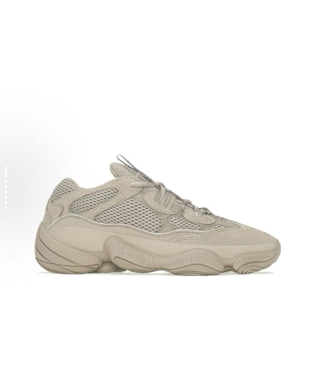 ADIDAS YEEZY Бежевые замшевые кроссовки, фото 6