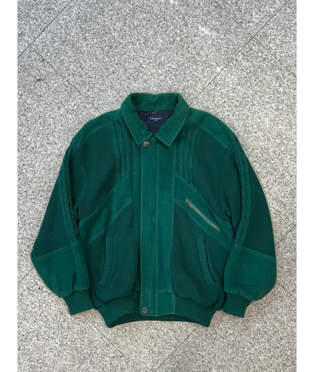 SAINT LAURENT Зеленая шерстяная куртка, фото 10
