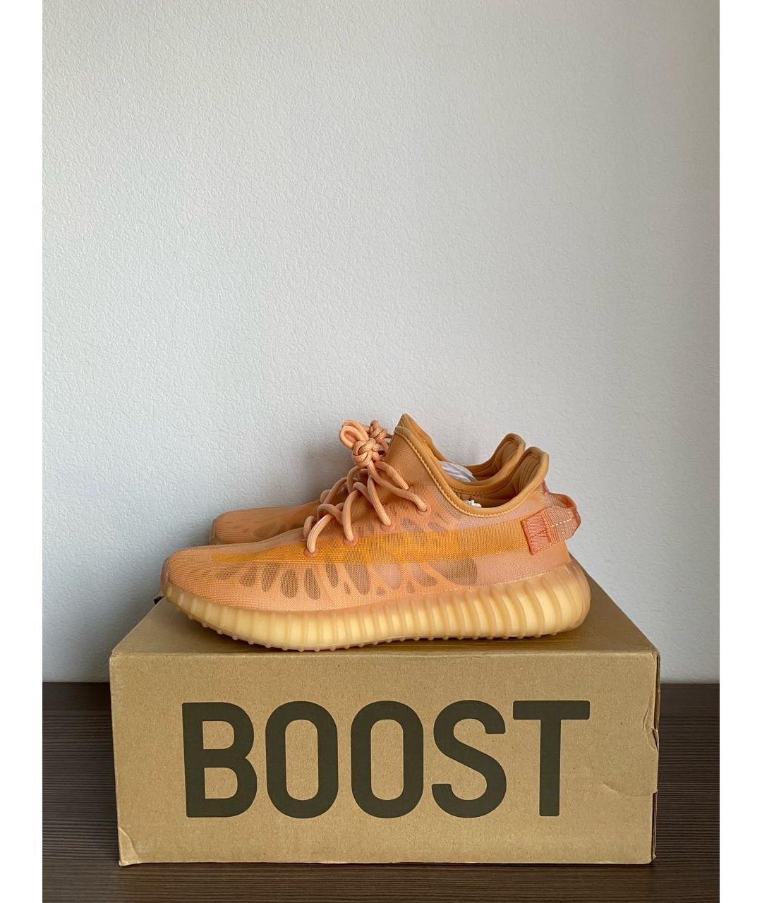 ADIDAS YEEZY Оранжевое текстильные кроссовки, фото 4